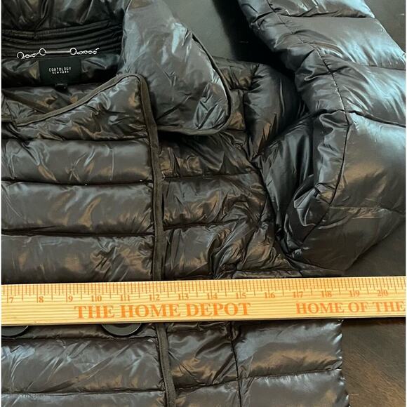 Coatology Brown Packable Puffer Jacket Medium Brown 95% Down Double Breasted - Picture 11 of 12